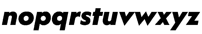 WorkhorseGeometric TextBlackOblique Instance Font LOWERCASE