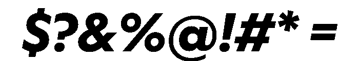 WorkhorseGeometric TextBoldOblique Instance Font OTHER CHARS