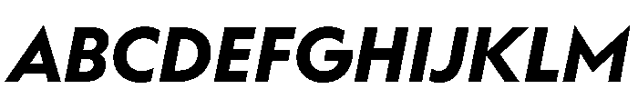 WorkhorseGeometric TextBoldOblique Instance Font UPPERCASE