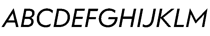 WorkhorseGeometric TextBookOblique Instance Font UPPERCASE