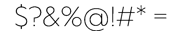 WorkhorseGeometric TextExtraLight Instance Font OTHER CHARS