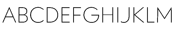 WorkhorseGeometric TextExtraLight Instance Font UPPERCASE