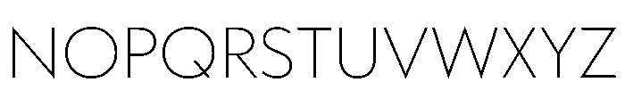 WorkhorseGeometric TextExtraLight Instance Font UPPERCASE