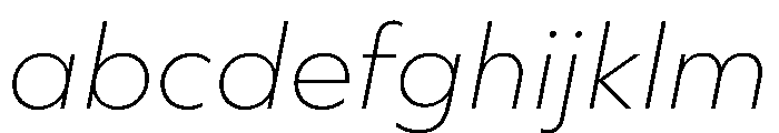 WorkhorseGeometric TextExtraLightOblique Instance FONT