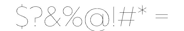 WorkhorseGeometric TextHairline Instance Font OTHER CHARS