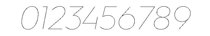 WorkhorseGeometric TextHairlineOblique Instance Font OTHER CHARS