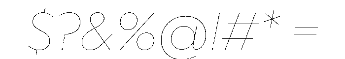 WorkhorseGeometric TextHairlineOblique Instance Font OTHER CHARS