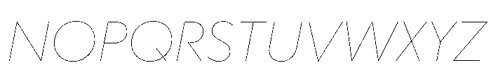 WorkhorseGeometric TextHairlineOblique Instance Font UPPERCASE