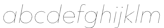 WorkhorseGeometric TextHairlineOblique Instance FONT