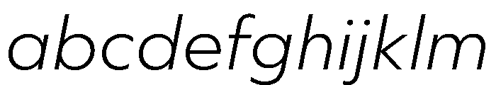 WorkhorseGeometric TextLightOblique Instance FONT