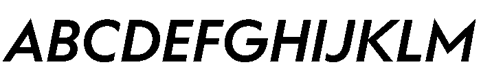 WorkhorseGeometric TextSemiboldOblique Instance Font UPPERCASE
