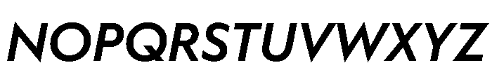 WorkhorseGeometric TextSemiboldOblique Instance Font UPPERCASE