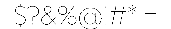WorkhorseGeometric TextThin Instance Font OTHER CHARS