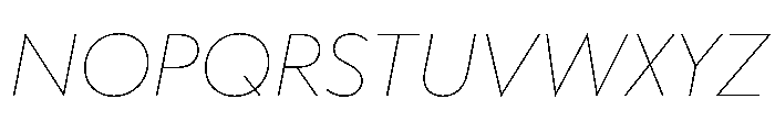 WorkhorseGeometric TextThinOblique Instance Font UPPERCASE