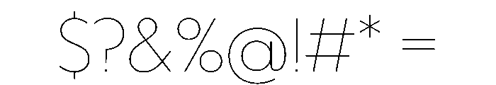 WorkhorseGeometric Thin Instance Font OTHER CHARS