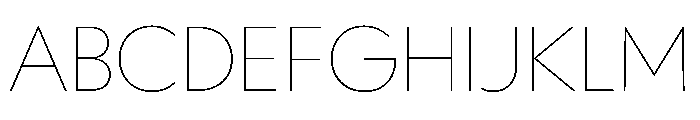 WorkhorseGeometric Thin Instance Font UPPERCASE