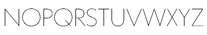 WorkhorseGeometric Thin Instance Font UPPERCASE
