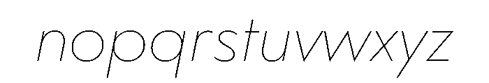 WorkhorseGeometric ThinOblique Instance Font LOWERCASE