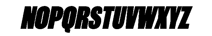 WorkhorseGothic1 BlackOblique Instance Font UPPERCASE