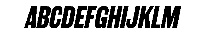 WorkhorseGothic1 BoldOblique Instance Font UPPERCASE