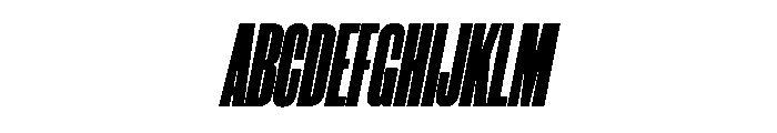 WorkhorseGothic1 CondensedBlackOblique Instance Font UPPERCASE
