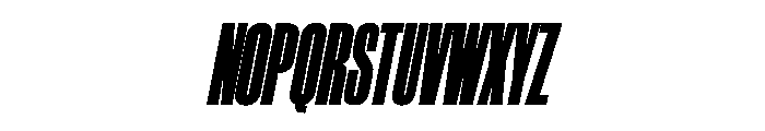 WorkhorseGothic1 CondensedBlackOblique Instance Font UPPERCASE