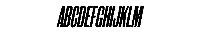 WorkhorseGothic1 CondensedBoldOblique Instance Font UPPERCASE