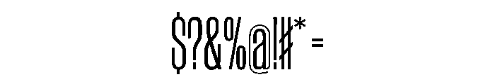 WorkhorseGothic1 CondensedBook Instance Font OTHER CHARS
