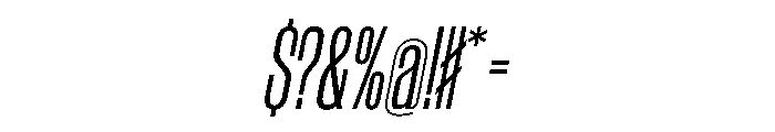 WorkhorseGothic1 CondensedBookOblique Instance Font OTHER CHARS