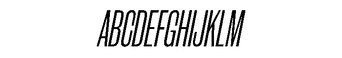 WorkhorseGothic1 CondensedBookOblique Instance Font UPPERCASE