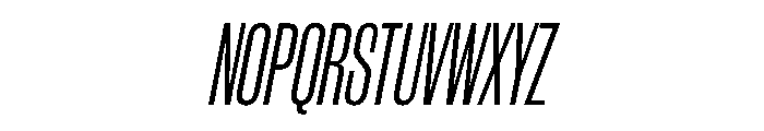 WorkhorseGothic1 CondensedBookOblique Instance Font UPPERCASE