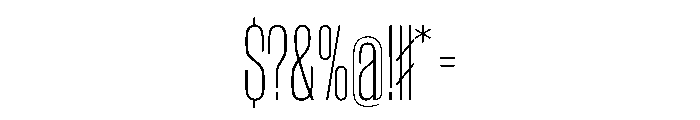WorkhorseGothic1 CondensedExtraLight Instance Font OTHER CHARS