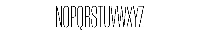 WorkhorseGothic1 CondensedExtraLight Instance Font UPPERCASE