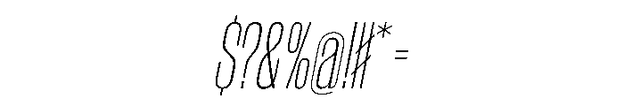 WorkhorseGothic1 CondensedExtraLightOblique Instance Font OTHER CHARS