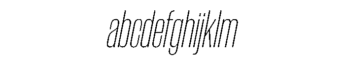 WorkhorseGothic1 CondensedExtraLightOblique Instance FONT