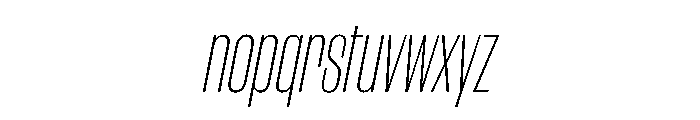WorkhorseGothic1 CondensedExtraLightOblique Instance Font LOWERCASE