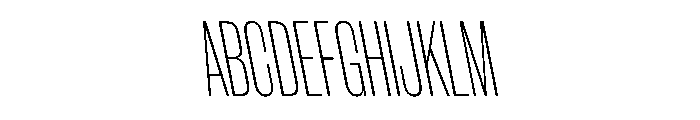 WorkhorseGothic1 CondensedExtraLightReverse Instance Font UPPERCASE