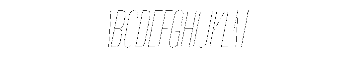 WorkhorseGothic1 CondensedHairlineOblique Instance Font UPPERCASE