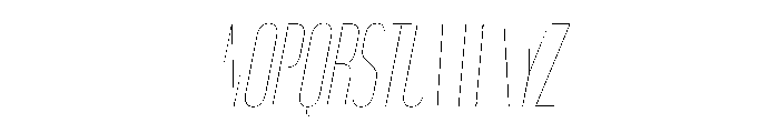 WorkhorseGothic1 CondensedHairlineOblique Instance Font UPPERCASE