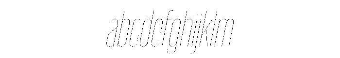 WorkhorseGothic1 CondensedHairlineOblique Instance FONT