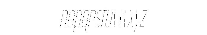 WorkhorseGothic1 CondensedHairlineOblique Instance Font LOWERCASE