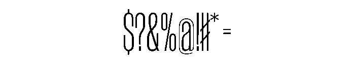 WorkhorseGothic1 CondensedLight Instance Font OTHER CHARS