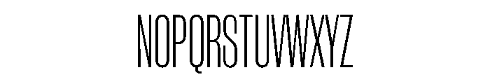 WorkhorseGothic1 CondensedLight Instance Font UPPERCASE