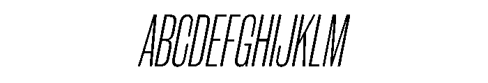 WorkhorseGothic1 CondensedLightOblique Instance Font UPPERCASE