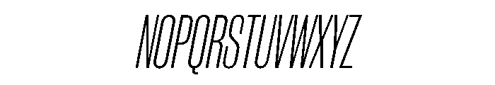 WorkhorseGothic1 CondensedLightOblique Instance Font UPPERCASE