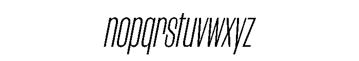 WorkhorseGothic1 CondensedLightOblique Instance Font LOWERCASE