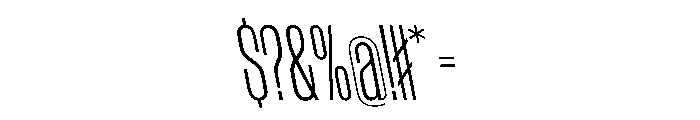 WorkhorseGothic1 CondensedLightReverse Instance Font OTHER CHARS