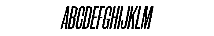 WorkhorseGothic1 CondensedSemiboldOblique Instance Font UPPERCASE