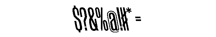 WorkhorseGothic1 CondensedSemiboldReverse Instance Font OTHER CHARS