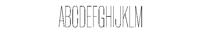 WorkhorseGothic1 CondensedThin Instance Font UPPERCASE